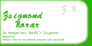 zsigmond morar business card